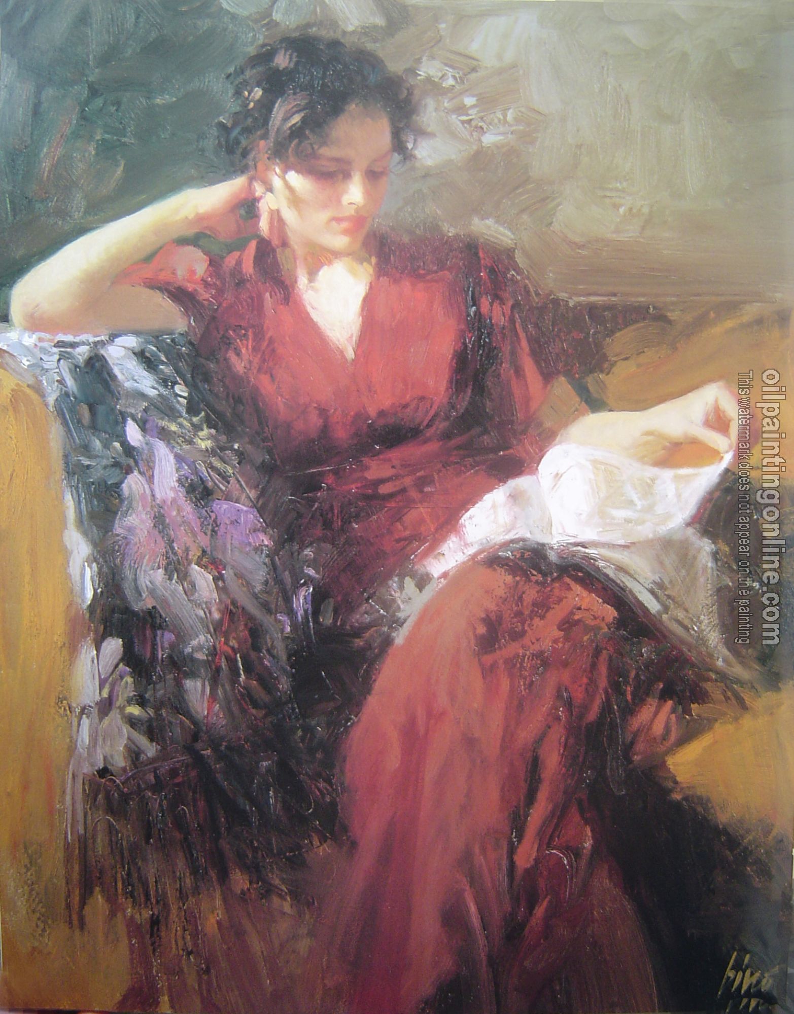 Pino Daeni - Impression oil painting.